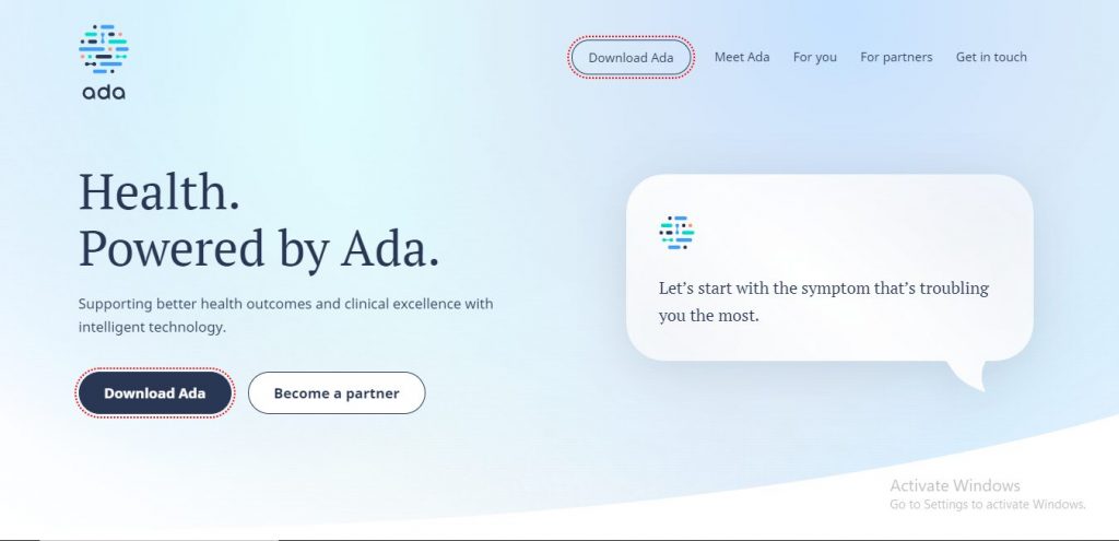 ADA main page