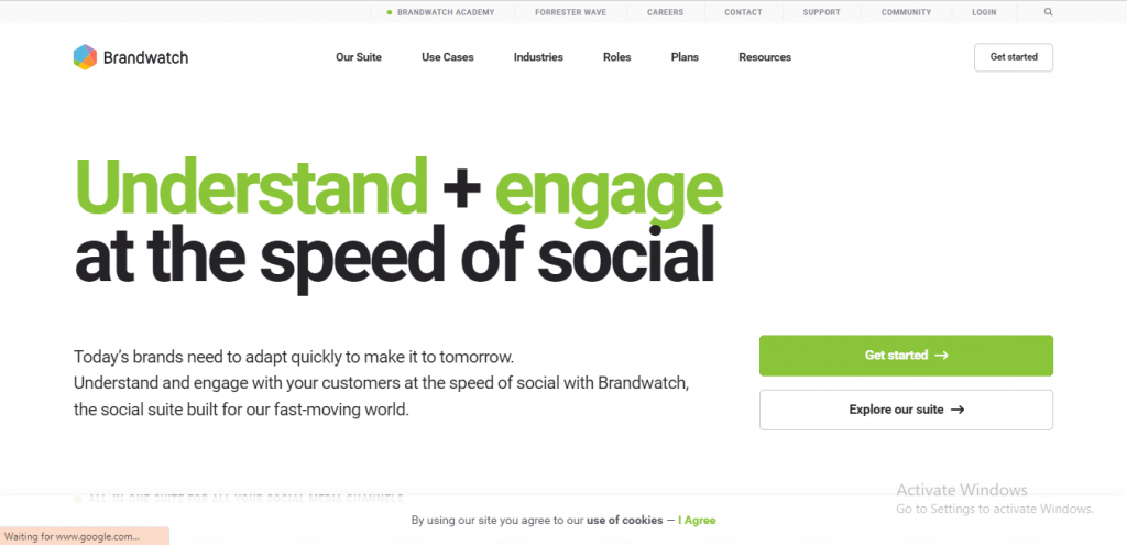 Brandwatch main page