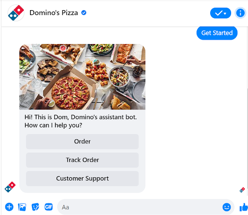 domino pizza chatbot